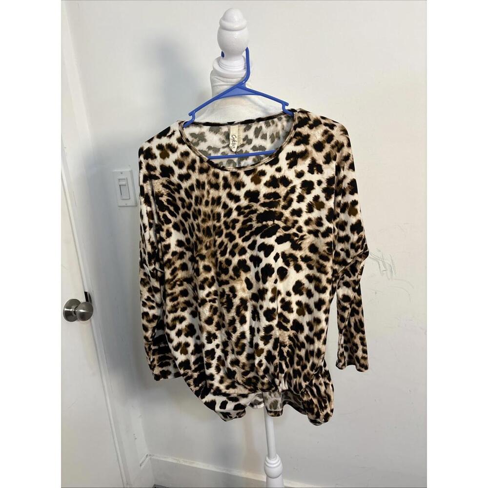 Crepas Blouse Made USA Twist Front Soft Small